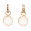 White Mother of Pearl Spotlight Golden Drop Earrings - Barse Jewelry