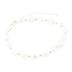 White Pearl Beaded Sterling Silver Bracelet - Barse Jewelry