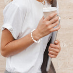 White Pearl Beaded Sterling Silver Bracelet - Barse Jewelry