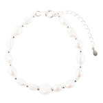 White Pearl Beaded Sterling Silver Bracelet - Barse Jewelry