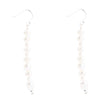 White Pearl Linear Sterling Silver Drop Earrings - Barse Jewelry