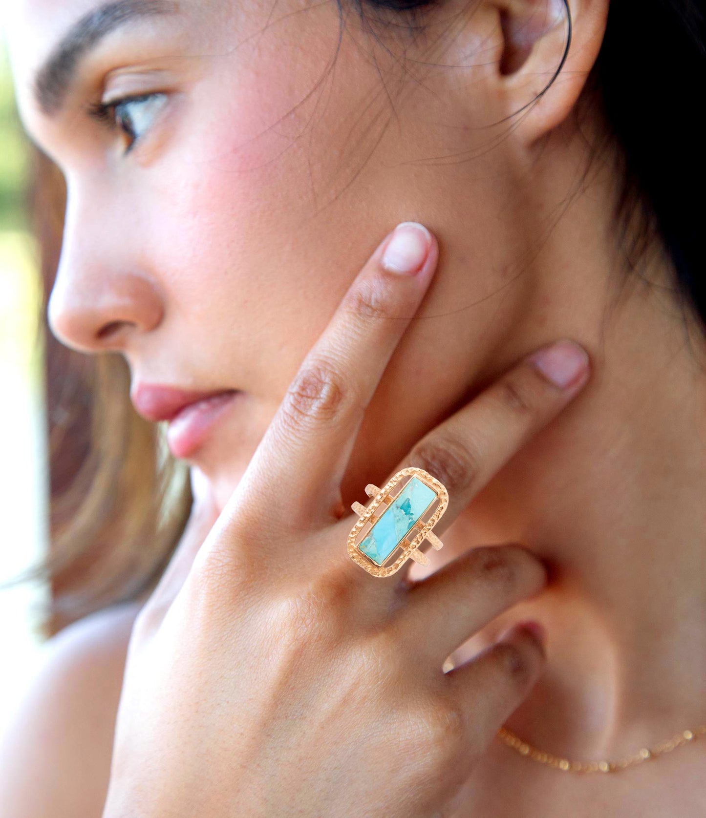Willa Blue Turquoise Statement Ring - Barse Jewelry