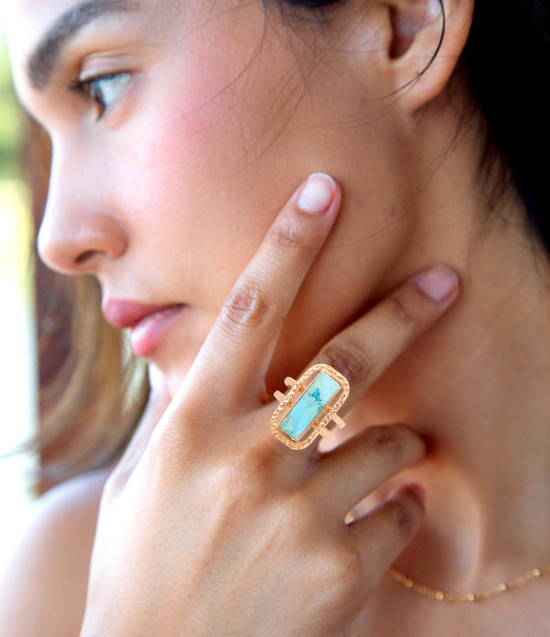 Willa Blue Turquoise Statement Ring - Barse Jewelry