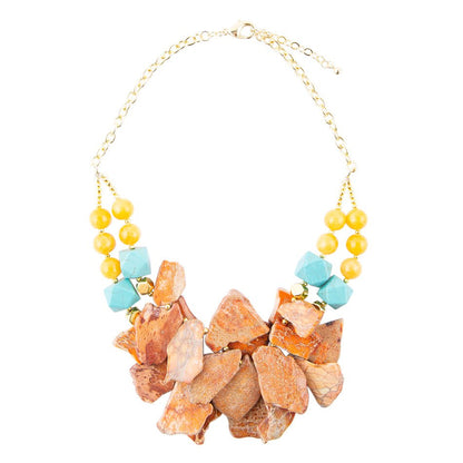 Windswept Double Strand Slab Necklace - Barse Jewelry