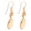 Yellow Agate Golden Lotus Drop Earrings - Barse Jewelry