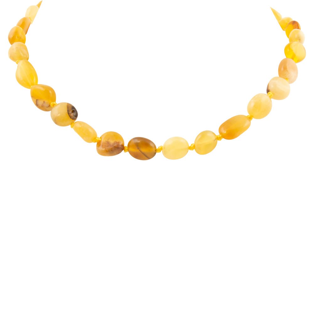 Yellow Opal Nugget Knotted Golden Necklace - Barse Jewelry