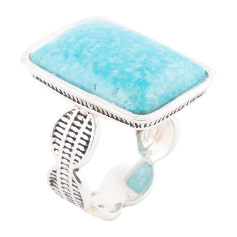 Zion Blue Turquoise and Sterling Silver Ring - Barse Jewelry