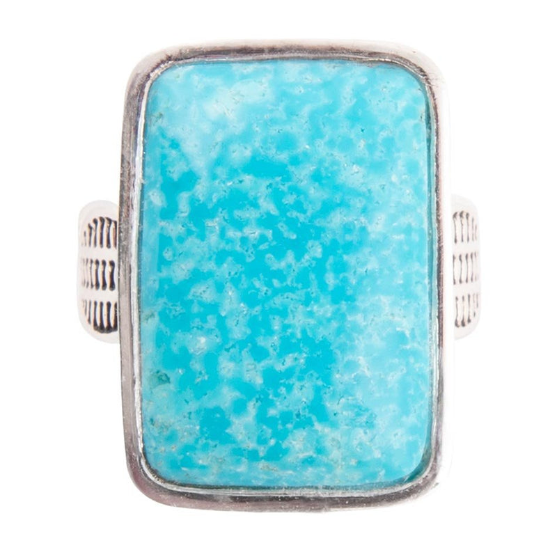 Zion Blue Turquoise and Sterling Silver Ring - Barse Jewelry