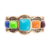 Zion Blue Turquoise Colorful Golden Ring - Barse Jewelry
