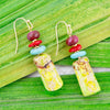 Zion Multi Stone Linear Green Agate Drop Earrings - Barse Jewelry