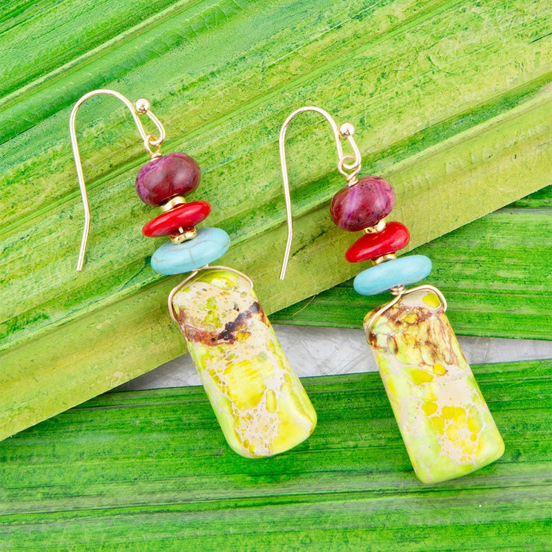 Green agate earrings store