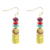 Zion Multi Stone Linear Green Agate Drop Earrings - Barse Jewelry