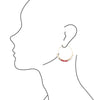 Sepia Red Hoop Earrings