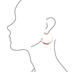 Sepia Red Hoop Earrings
