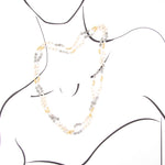 Natural Shine Grey Agate Endless Necklace