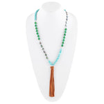 Abalone and Magnesite Tassel Necklace - Barse Jewelry