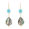 Abalone Magnasite Drip Earrings - Barse Jewelry