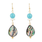 Abalone Magnasite Drip Earrings - Barse Jewelry
