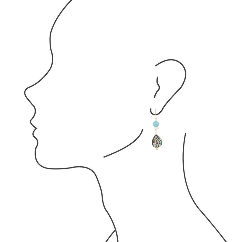 Abalone Magnasite Drip Earrings - Barse Jewelry