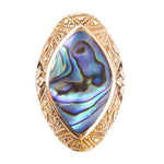 Abalone Ornate Bronze Ring - Barse Jewelry