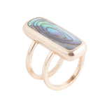 Abalone Two Band Ring - Barse Jewelry