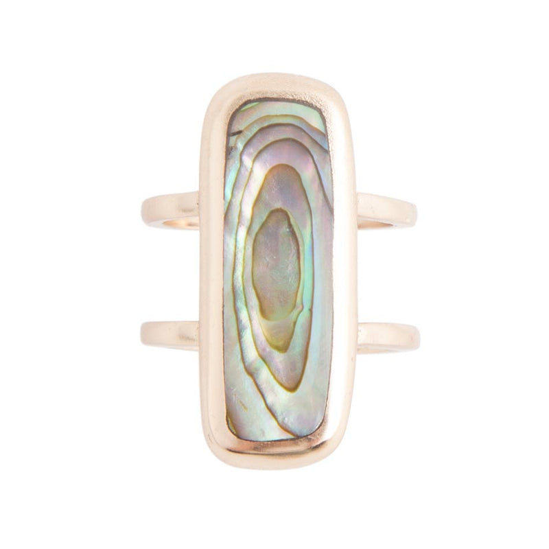 Abalone Two Band Ring - Barse Jewelry
