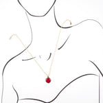 Abstract Bordeaux Quartz Chain Necklace - Barse Jewelry