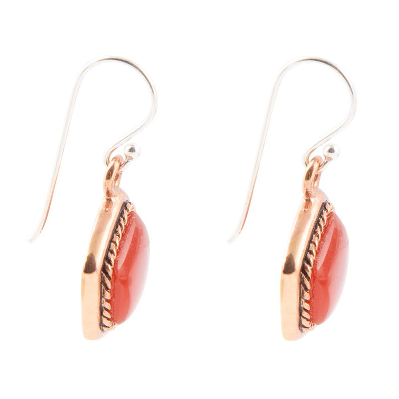 Abstract Carnelian and Copper Earrings - Barse Jewelry