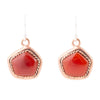 Abstract Carnelian and Copper Earrings - Barse Jewelry