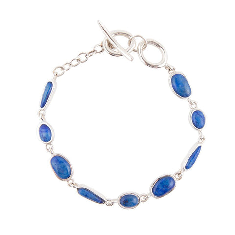Lapis Lazuli Link Bracelet | Exotic India Art