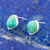 Abstract Lime Turquoise and Sterling Studs - Barse Jewelry