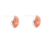 Abstract Orange Sponge Coral and Sterling Stud - Barse Jewelry