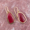 Abstract Raspberry Quartz Stone Earrings - Barse Jewelry