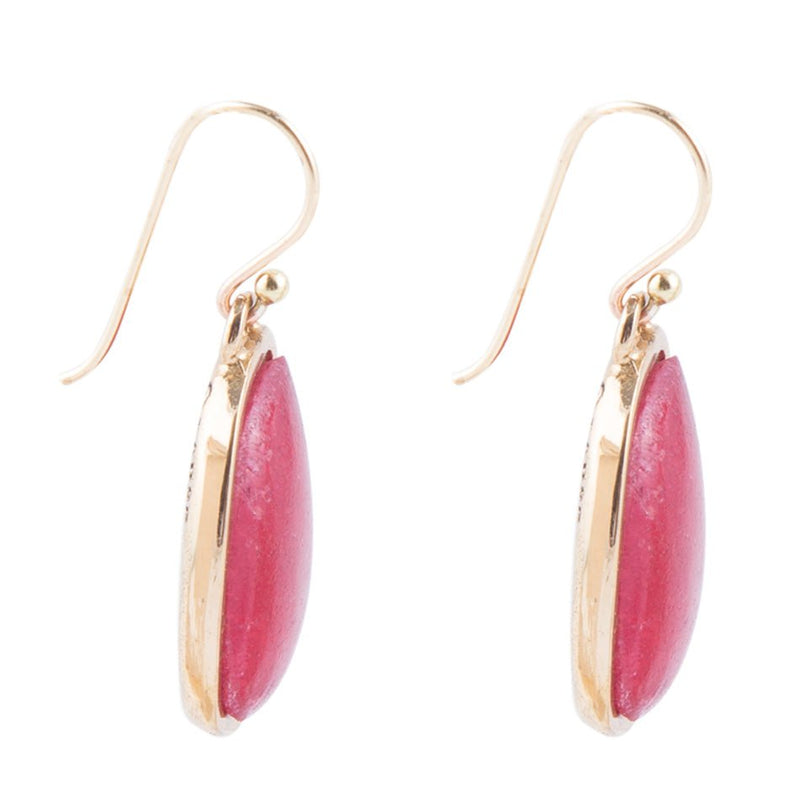 Abstract Raspberry Quartz Stone Earrings - Barse Jewelry