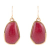 Abstract Raspberry Quartz Stone Earrings - Barse Jewelry