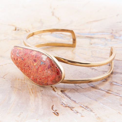 Abstract Sponge Coral Cuff Bracelet - Barse Jewelry
