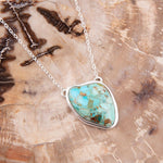 Abstract Turquoise and Sterling Silver Necklace - Barse Jewelry