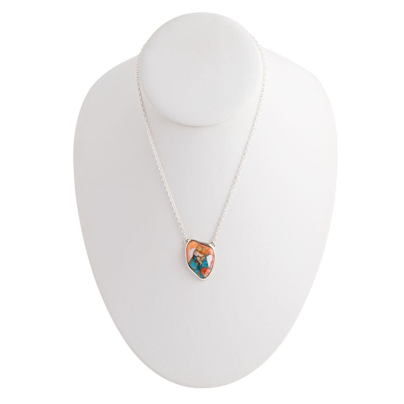 Abstract Turquoise Matrix Necklace - Barse Jewelry