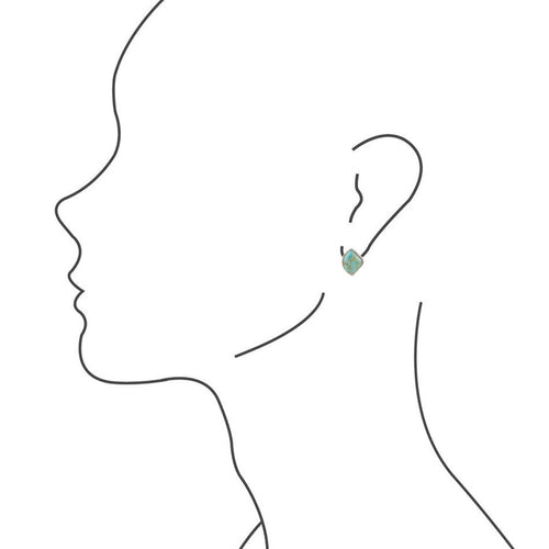Abstract Turquoise Post Earrings - Barse Jewelry
