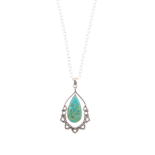 Lace Turquoise and Sterling Silver Necklace