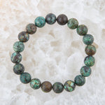 African Turquoise Stretch Beaded Bracelet - Barse Jewelry