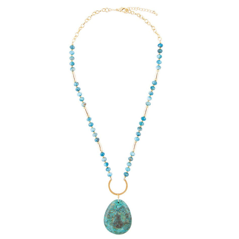 Agate Pendant Jasper Necklace - Barse Jewelry