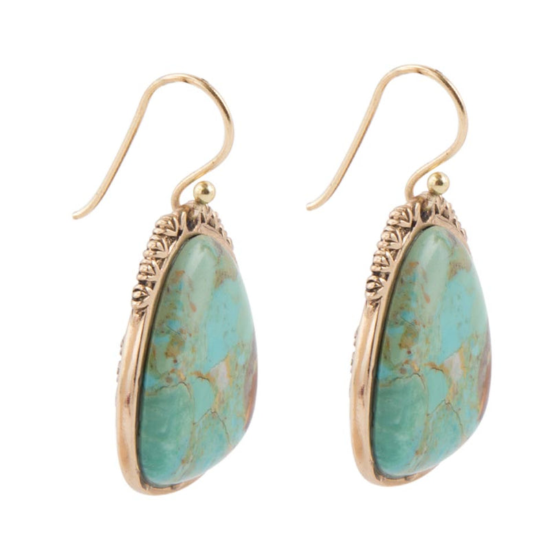 Agave Genuine Turquoise Earrings - Barse Jewelry