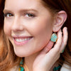 Agave Genuine Turquoise Earrings - Barse Jewelry