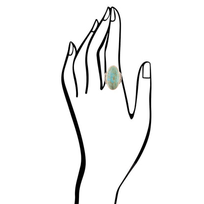 Agave Genuine Turquoise Ring - Barse Jewelry