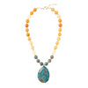 Agave Swirled Jasper Pendant Necklace - Barse Jewelry