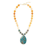 Agave Swirled Jasper Pendant Necklace - Barse Jewelry