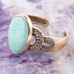 Agave Turquoise and Bronze Statement Cuff Bracelet - Barse Jewelry