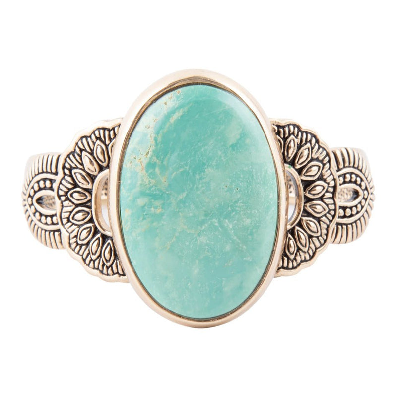 Agave Turquoise and Bronze Statement Cuff Bracelet - Barse Jewelry
