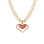 All Hearts Orange Sponge Coral Necklace - Barse Jewelry